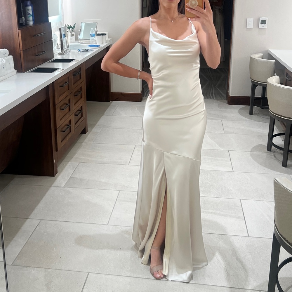Revelry bridesmaids dress in champagne size 2